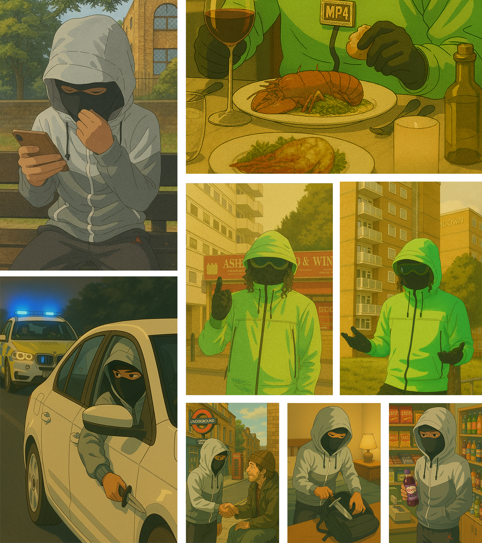 Example frame from a fully animated music video